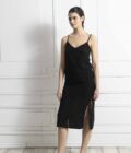 Γυναικείο φόρεμα μαύρο Viscose Dress