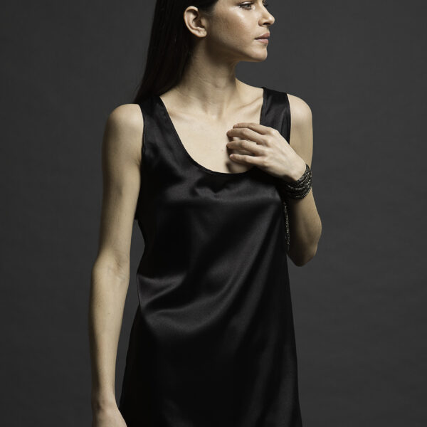 Μπλούζα γυναικεία Black Satin Blouse