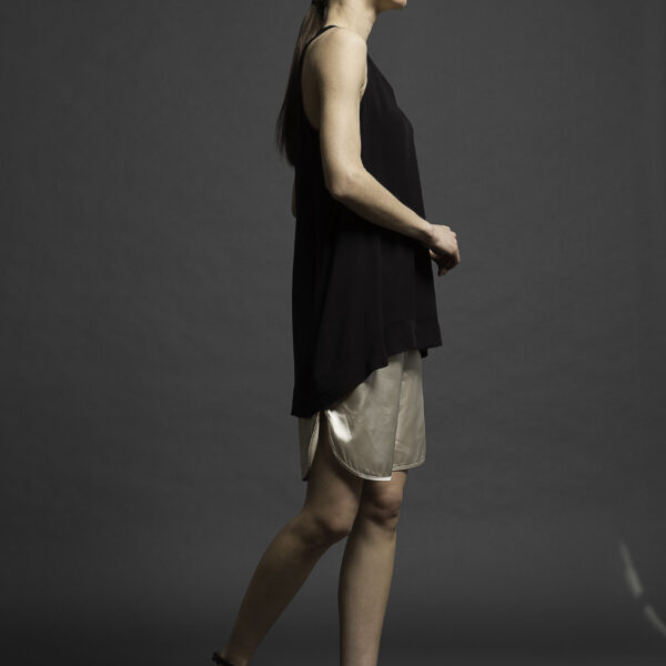 Γυναικεία μπλούζα μαύρη Black Viscose Blouse