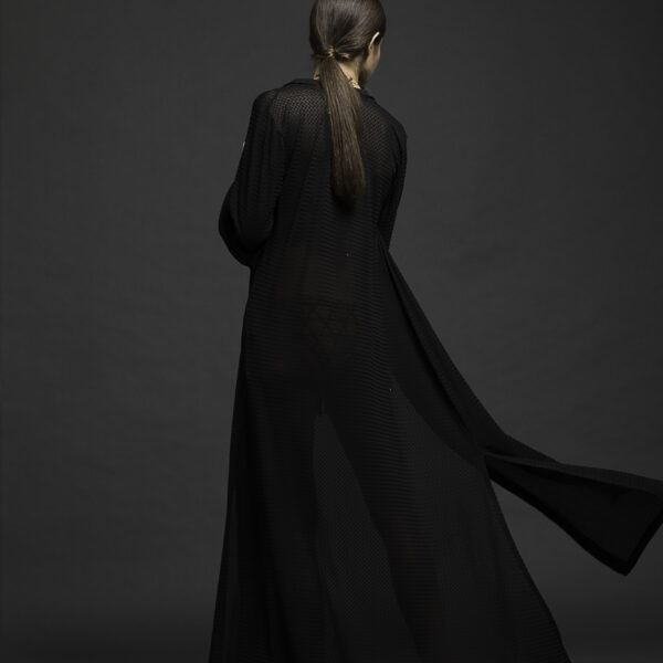 Καφτάνι φόρεμα μαύρο ζακάρ