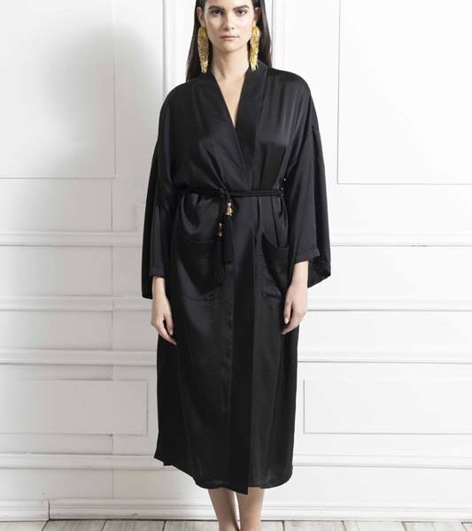 Κιμονό Black silk touch