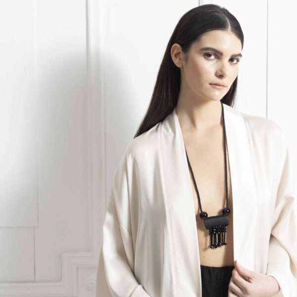 Κολιέ μαύρα κρύσταλλα