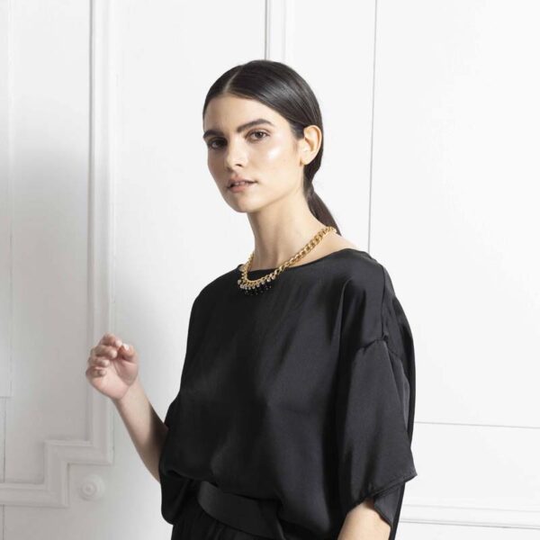 Γυναικεία μπλούζα black silk touch