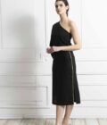 Γυναικεία μπλούζα One shoulder black