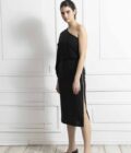 Γυναικεία μπλούζα One shoulder black