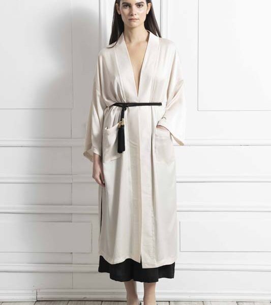 Κιμονό Εκρού silk touch