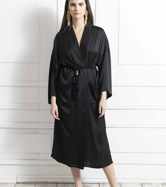Κιμονό Black silk touch