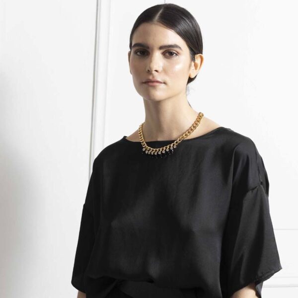 Γυναικεία μπλούζα Black silk touch