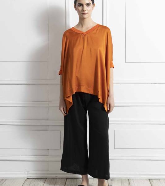 Γυναικεία μπλούζα orange silk touch