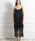 Γυναικείο φόρεμα Black lace silk touch